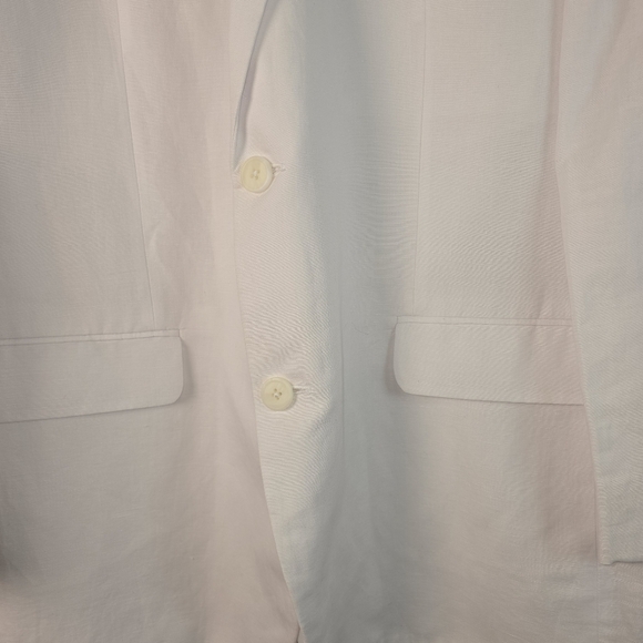INC International Concepts White Linen Blend Men's Blazer XL EUC - Picture 3 of 12